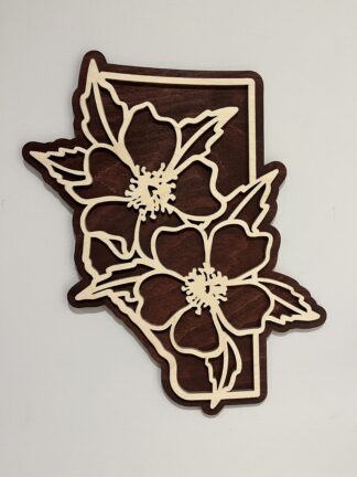 Brown Alberta Wild Rose Wall Art