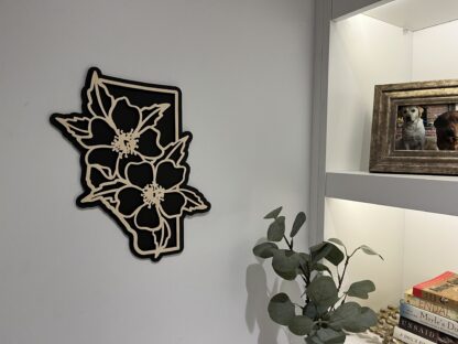 Black Alberta Wild Rose Wall Art